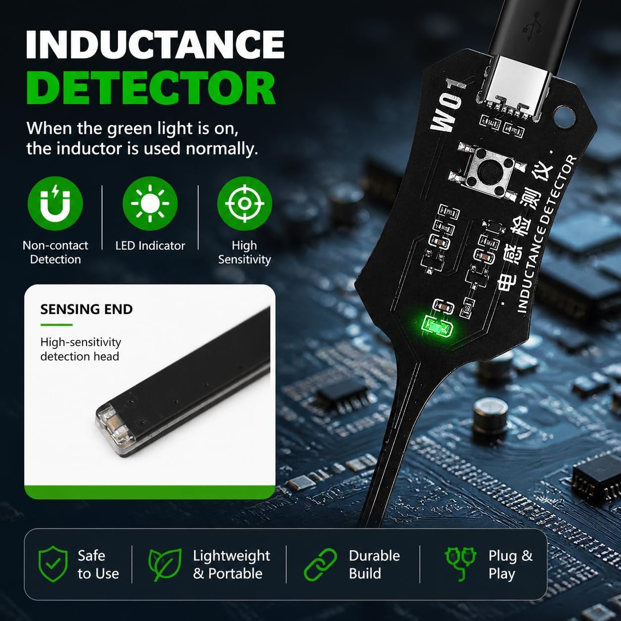 Тестер индуктивности W01 Type  – обзор и цена Co Detector Plug