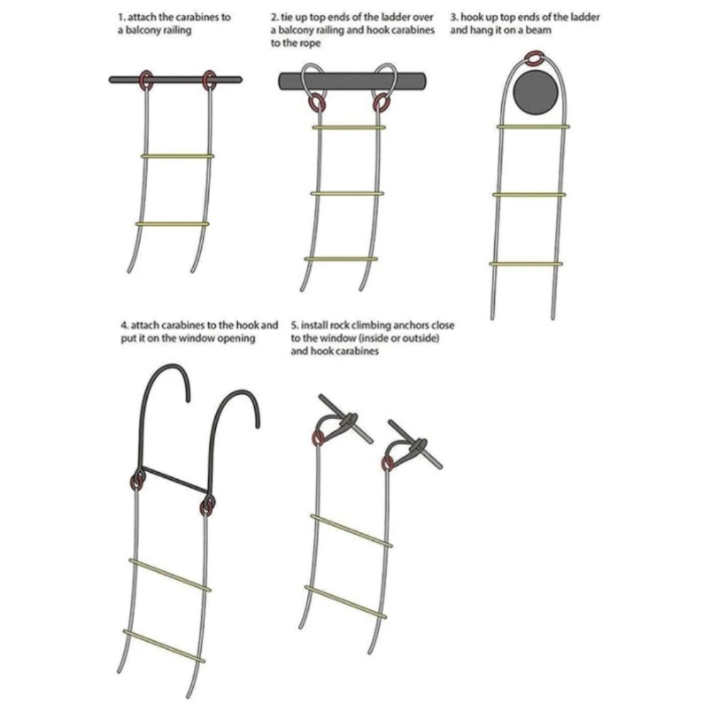Изолированная веревочная лестн – обзор и цена Fire Escape Ladder
