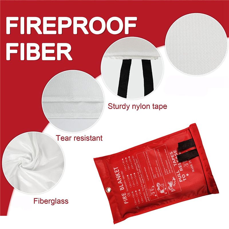 B48B-8PCS – аварийное огнеупор – обзор и цена Fire Blanket Kitchen