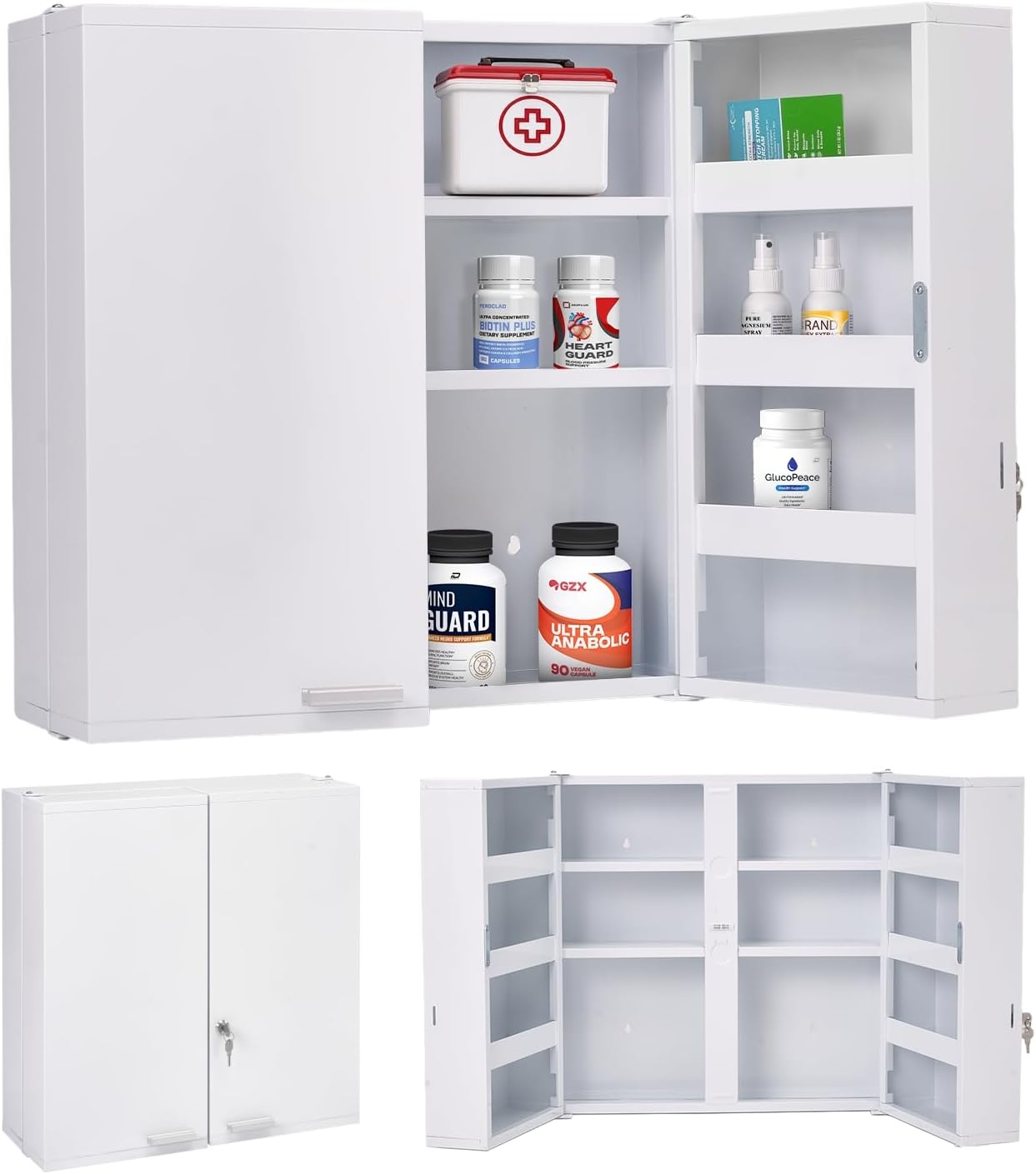 Большой запирающийся шкаф для  – обзор и цена Medicine Cabinet Lock